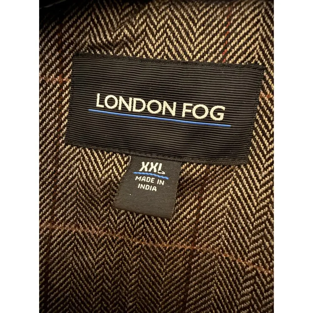 London Fog Mens Wool Blend Toggle Coat XXL Olive Green Duffle Classic Chore